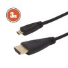 Micro HDMI kábel  • 3 m pozlátený