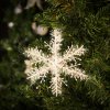 Snehová vločka na vianočný strom - trblietavá - 15 cm
