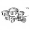 Perfect Home Diamantová 12-dielna súprava nerezových hrncov so sklenenou pokrievkou 14726