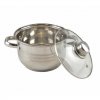 Nerezový hrniec so sklenenou pokrievkou 2 l