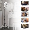 Selfie lampa so stojanom, držiakom telefónu a ovládaním jasu