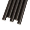 Papierová slamka - čierna prúžkovaná 230 x 6 mm - 150 ks / balenie