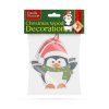 Sada vianočných ozdôb - tučniak - z dreva  - 8 x 6 cm 2 ks / balenie