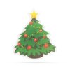 Vianočná RGB LED dekorácia - samolepiaca - strom