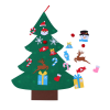 Vianočný stromček z plsti - S ozdobami