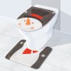Vianočná dekorácia na WC sedadlo so vzorom snehuliaka