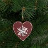 Ozdoba na vianočný strom - srdce - zavesitelné - 9 x 9 cm