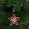 Ozdoba na vianočný strom - hviezda - zavesitelné - 9,6 x 9,3 cm