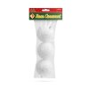 Dekoračná snehová guľa - zavesiteľná - 8 cm - 3 ks / balenie