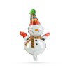 Vianočný balón - snehuliak - hliník - 30 x 18 cm