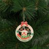 Ozdoba na vianočný strom - sob - zavesitelné - 8,5 x 9,5 cm