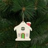 Ozdoba na vianočný strom - domček - zavesiteľné - 9,4 x 10 cm