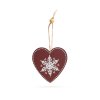 Ozdoba na vianočný strom - srdce - zavesitelné - 9 x 9 cm