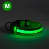 LED obojok - s akumulátorom - veľkosť M - zelená