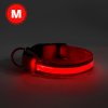 LED obojok - s akumulátorom - veľkosť M - červená