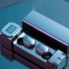 Dizajnové bluetooth slúchadlá s nabíjacím puzdrom a digitálnym displejom