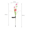 Zapichovací solárny kvet - RGB LED - 70 cm - 2 ks / balenie