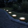 LED zapichovacia solárna lampa - kameň - teplá biela - 12 x 12 x 2,5 (+11) cm
