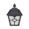LED solárna nástenná lampa - čierna, studená biela - 14 x 6,2 x 19 cm