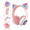 Bluetooth slúchadlá s mačacími ušami s RGB osvetlením