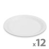 Sada papierových tanierov - biele - 23 cm - 12 ks / balenie