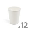 Papierový pohár - biely - 2,5 dl - 12 ks / balenie