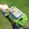 Multifunkčná taška na riadidlá bicykla Zelená