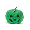 Halloweenska RGB LED dekorácia - penová tekvica - zelená - 11 cm