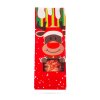 Vianočný držiak fliaš so stuhou - sob - polyester - 32 x 12,5 cm