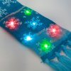 Vianočný šál - 100 cm - s LED, na batérie, modrý