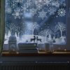 Vianočná dekorácia do okna - trblietavá, priehľadná - 2 druhy