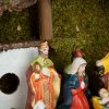 Vianočná dekorácia na stôl - Betlehem - keramika a drevo - 30 x 10 x 20 cm
