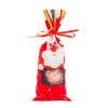 Vianočný držiak fliaš so stuhou - mikuláš - polyester - 32 x 12,5 cm