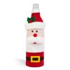 Vianočná dekorácia na fľaše - 3D mikuláš - polyester - 27 x 12 cm