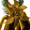 Vianočná dekorácia - zvonček - zlatá farba