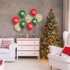 Sada balónov - červené, zelené, zlaté, vianočný motív - 12 ks / balenie