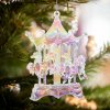 Vianočná ozdoba - dúhový akrylový kolotoč - 15 x 10 x 1,9 cm