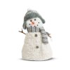 Vianočný snehuliak - z rukami z palíc a čiapkou - 35 x 22 cm