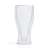 Dvojstenný sklenený pohár - na pivo, nápoje - 350 ml