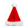 Ozdoba na vianočný strom - 3D, papier - mikulášska čiapka lampion