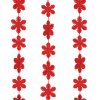 Vianočná girlanda - snehová vločka - 2,7 m - červená