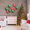 Sada balónov - červené-zelené, vianočný motív - 12 ks / balenie