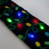 Vianočný šál - 100 cm - s LED, na batérie , čierny