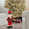 Vianočný luskáčik - stojaci - 47 cm - polyester - červený