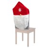 Vianočná dekorácia na stoličku - škandinávsky trpaslík - 50 x 60 cm - červená / sivá