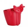 Silikónový filter na čaj mačka Červený