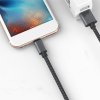 Extra odolná Lightning iPhone rýchlonabíjačka a dátový USB kábel 1 m - Sivá