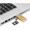 Čítačka MicroSD SDHC SD TF kariet pre Iphone/Ipad (lightning), s MicroUSB konektormi