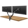 Monitor&amp;amp; TV konzola - s dvojtým ramenom, teleskopická - s pripevnením na stôl