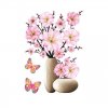 Nálepka s kvetinou na stenu 3D Pink